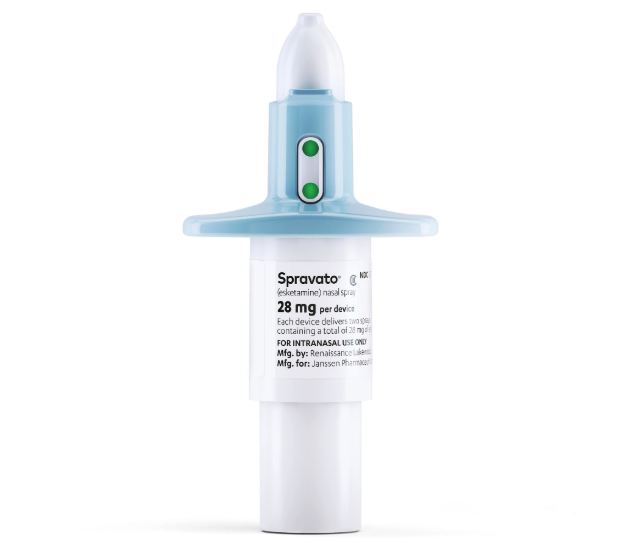 Spravato® is the brand name for esketamine nasal spray, a prescription medication the FDA approved in 2019 to treat adults with specific forms of depression.