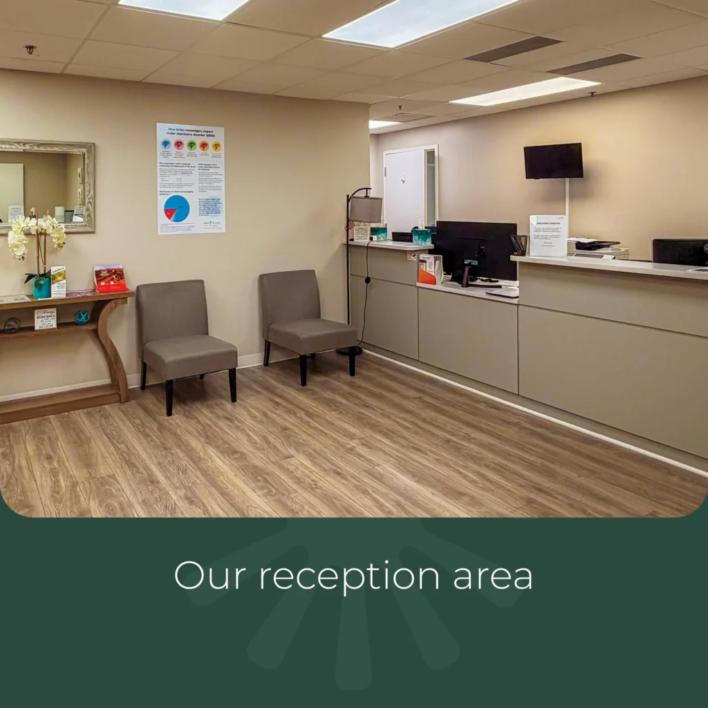 Our reception area in Cherry Hill