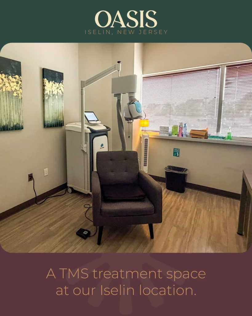 TMS treatment space at our Iselin location