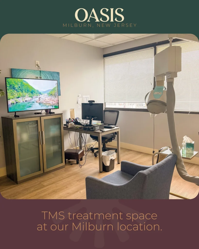 TMS treatment space at our Millburn location